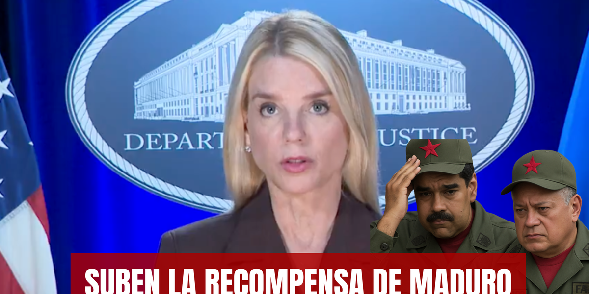 ESTADOS UNIDOS ELEVA A 50 MILLONES DE DÓLARES LA RECOMPENSA POR NICOLÁS MADURO
