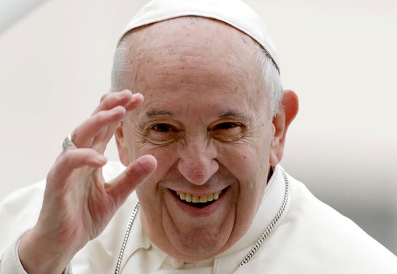 El papa Francisco en la Plaza de San Pedro en el Vaticano, el 15 de mayo del 2019. (AP foto/Andrew Medichini)
