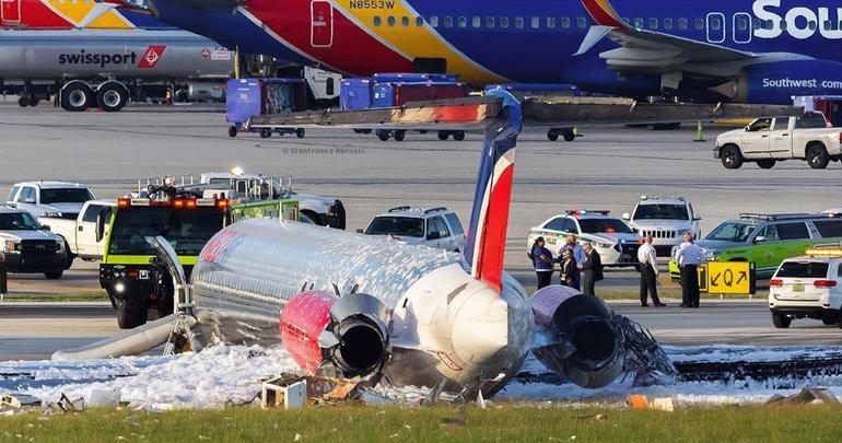 Revelan los momentos de terror que vivieron pasajeros del avión que se incendió en Miami