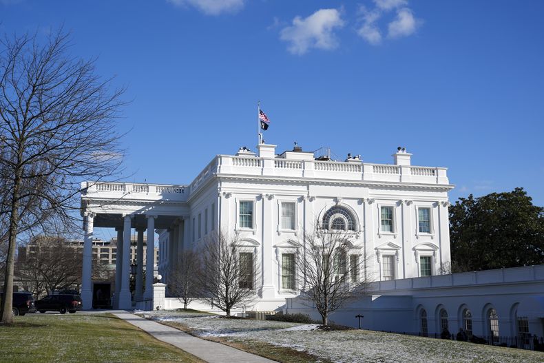 Esta fotografía del lunes 20 de enero de 2025 muestra la Casa Blanca, en Washington. (AP Foto/Stephanie Scarbrough)