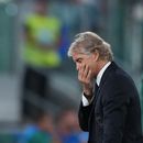 El técnico de Italia Roberto Mancini durante el partido contra Bélgica por la Liga de Naciones, el viernes 25 de septiembre de 2026, en Roma. (Alfredo Falcone/LaPresse vía AP)
