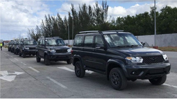 llegan a cuba 16 camionetas uaz de rusia para funcionarios gubernamentales