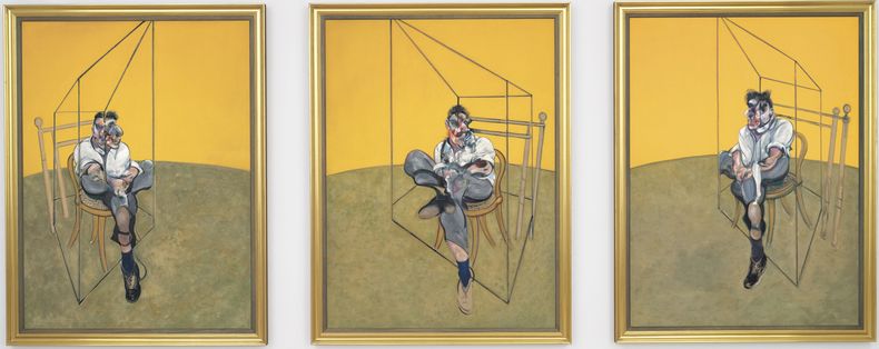 Esta foto sin fechar suministrada por la casa de subastas Christies muestra la pintura "Tres ensayos para retrato de Lucian Freud", de Francis Bacon, que se subast&oacute; el martes 12 de noviembre de 2013 por 142 millones de d&oacute;lares. (F