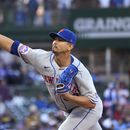 El venezolano Carlos Carrasco, abridor de los Mets de Nueva York, lanza ante los Cachorros de Chicago el jueves 25 de mayo de 2023 (AP Foto/Nam Y. Huh)