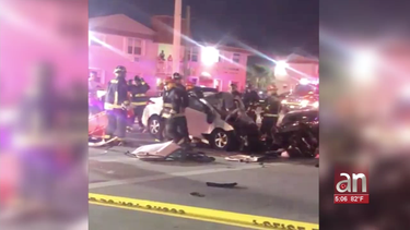 una mujer embarazada y un estudiante, entre los heridos que dejo un violento accidente en hialeah