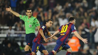 americateve | El jugador del Barcelona, Lionel Messi, derecha, festeja un gol contra Sevilla en la liga espa&ntilde;ola el s&aacute;bado, 22 de noviembre de 2014, en Barcelona. (AP Photo/Manu Fernandez)