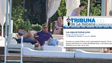 ¿alusion en prensa oficial cubana a los lujosos viajes de antonio castro?