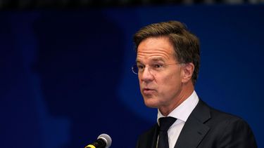 El secretario general de la OTAN Mark Rutte en una conferencia en Des Moines, Iowa, el 22 de septiembre del 2026. (AP foto/Charlie Neibergall)