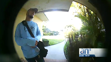 captado en camara sospechoso de una invasion domestica en el sw de miami