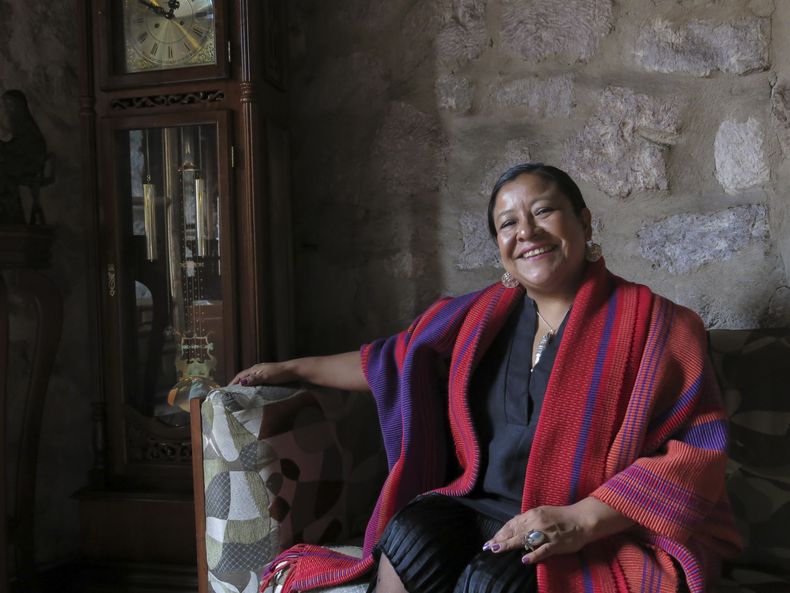 Actress Mónica del Carmen of the film La Raya poses for a portrait during an interview at the Morelia Film Festival, Monday, Oct. 21, 2024, in Morelia, Mexico. (Foto AP/Berenice Bautista)