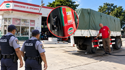 escandalo: militares y policias captados cargando combustible enviado desde eeuu en gasolinera cupet