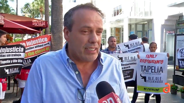Dueños de restaurantes en Miami Beach protestan por medida que les prohíbe tener mesas en la calle
