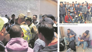 un grupo de 74 migrantes cubanos llega a la frontera de chile