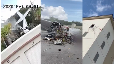 un video registra el momento en que una avioneta choca contra un edificio en broward
