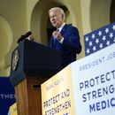 ARCHIVO - El presidente Joe Biden habla del plan de su gobierno para proteger el Seguro Social y el seguro médico para jubilados Medicare 9 de febrero de 2023 en Tampa, Florida. (AP Foto/Patrick Semansky, File)