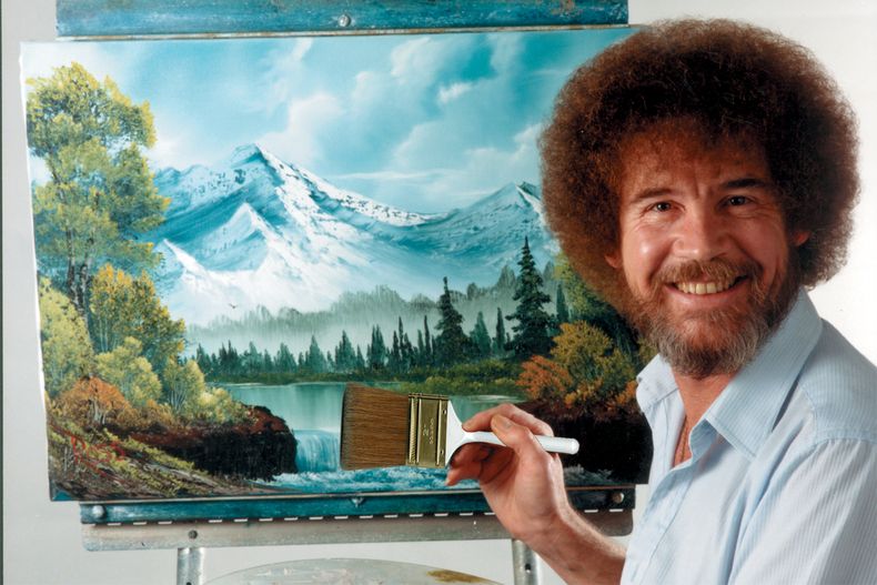 Imagen sin fecha del artista Bob Ross, presentador de la serie The Joy of Painting. (Bob Ross Inc. vía AP)