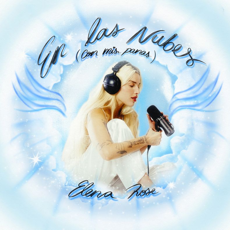 En esta portada proporcionada por Warner Music Latina, En las nubes - con mis panas de Elena Rose. (Warner Music Latina vía AP)
