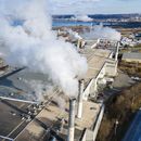 Las instalaciones de la fábrica de cartón WestRock en Solvay, Nueva York, en imagen del 16 de enero de 2024. (AP Foto/Ted Shaffrey)