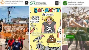 hackean los sitios web de cinco facultades de la universidad de la habana y muestran imagenes contra la dictadura