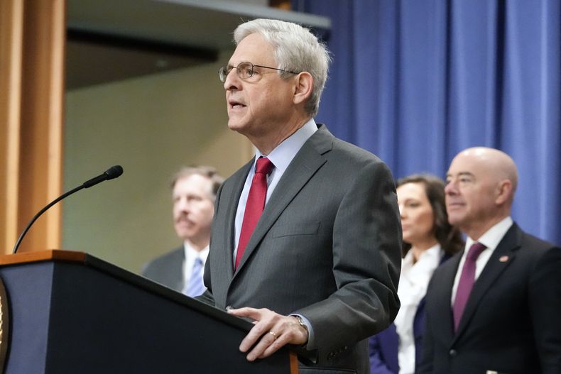 El secretario de Justicia de EEUU, Merrick Garland, en Washington el 6 de diciembre de 2023. (Foto AP/Mark Schiefelbein)