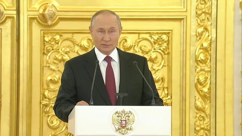 El presidente ruso Vladimir Putin en el acto con los nuevos diplomáticos (AFP)