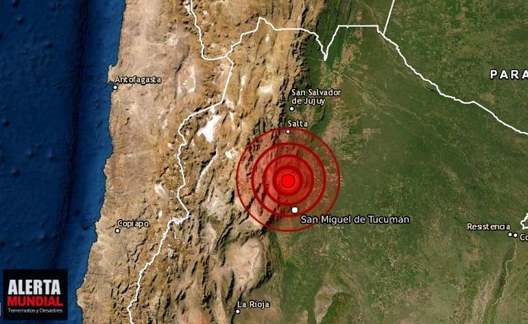 Sismo de magnitud 5.6 sacude provincia de Tucumán en Argentina