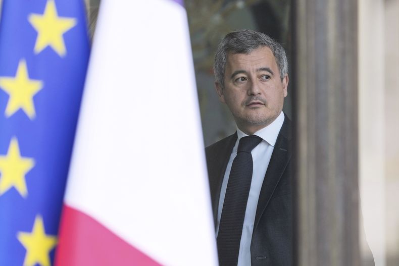 El ministro de Justicia de Francia Gerald Darmanin en el Palacio de los Eliseos en París el 19 de febrero del 2025. (AP foto/Thibault Camus)