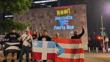 Proyectan imágenes en el edificio de la ONU en favor de la independencia de Puerto Rico
