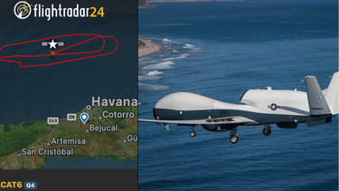 ? dron militar de eeuu realiza vuelo de vigilancia alrededor de cuba