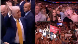 donald trump causa furor con su aparicion en el ufc en miami