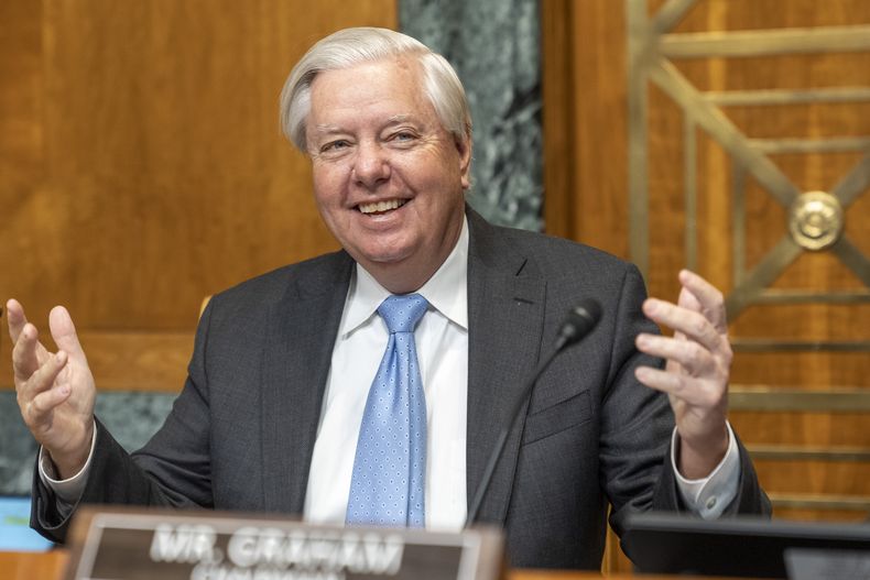 El senador republicano Lindsey Graham en el Congreso en Washington el 22 de enero del 2025. (AP Photo/Jacquelyn Martin)