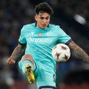 ARCHIVO - El delantero argentino de Bologna Santiago Castro durante el partido contra la Roma en los octavos de final de la Liga Europa, el 19 de marzo de 2026, en Roma. (AP Foto/Gregorio Borgia)
