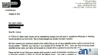 americateve | Malas noticias les llegan a esta hora a muchos empleados del condado. Unos 250 comenzaron a recibir ya cartas de despidos.