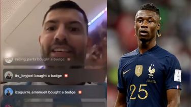 el el kun agüero se rie e insulta con una frase muy cubana al jugador frances  camavinga en directo delante de 500.000 personas: cara de pin...