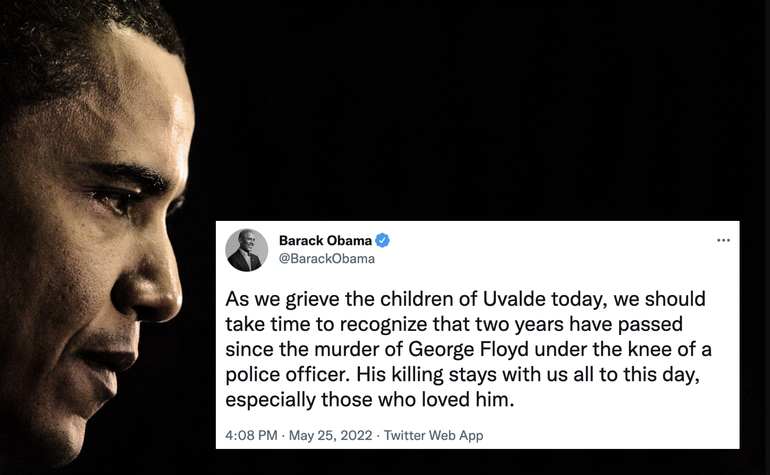 Uno de los peores tuits de la historia: Obama compara a George Floyd con la muerte de los 19 niños en Texas