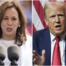 Esta combinación de fotografías muestra a la vicepresidenta Kamala Harris el 7 de agosto de 024 y al candidato republicano a la presidencia, el expresidente Donald Trump, el 31 de julio de 2024. (AP Foto/Charles Rex Arbogast)