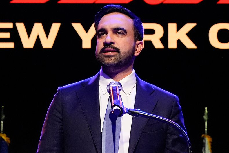 Zohran Mamdani habla en Nueva York tras ganar las elecicones para alcalde de esa ciudad el 4 de noviembre del 2025. (AP Photo/Yuki Iwamura)