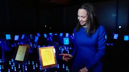 La ganadora del Nobel de la Paz, María Corina Machado, asiste a la inauguración de la exposición oficial del Premio Nobel de la Paz en el Centro Nobel de la Paz en Oslo, Noruega, el jueves 11 de diciembre de 2025. (Lise Aserud/NTB Scanpix vía AP)