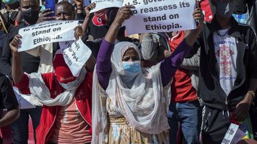 Etíopes protestan contra la presión externa al gobierno