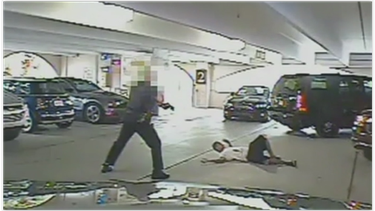 revelan el video de un robo en el estacionamiento del mall de aventura