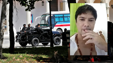 yunior garcia amanece con fuerte operativo de la seguridad del estado frente a su casa
