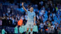 Erling Haaland del Manchester City sale del campo en el encuentro ante el Sunderland en la Liga Premier el domingo 20 de septiembre del 2026. (AP Foto/Dave Thompson)
