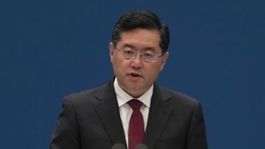 El ministro de exteriores de China Qin Gang en Shanghái, el 21 de abril de 2023. (Foto AP /Ng Han Guan)