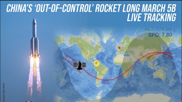 en vivo: el cohete chino fuera de control se aproxima a la tierra y no se sabe donde impactara