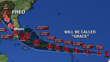 fred, cerca del norte de cuba y otra posible tormenta alerta a islas antillas
