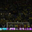 Las luces del estadio 974 parpadean durante el Brasil-Suiza