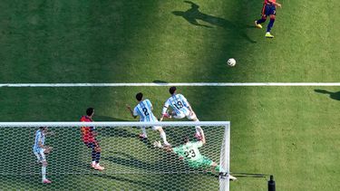 Ferran Torres, de la selección de España, anota en la final de la Copa del Mundo ante Argentina, el domingo 19 de julio de 2026 en East Rutherford, Nueva Jersey (AP Foto/Matt Slocum)