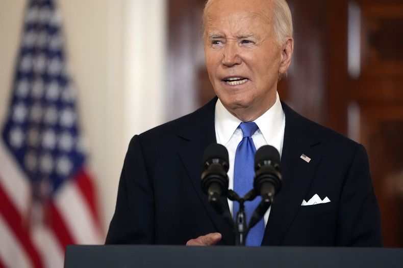 El presidente Joe Biden en la Casa Blanca en Washington el 1 de julio del 2024. (Foto AP /Jacquelyn Martin)