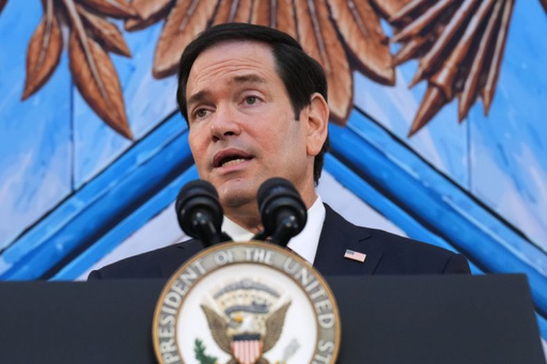 El secretario de Estado de EEUU, Marco Rubio, habla durante un acto en el renombrado Instituto de Paz Donald J. Trump, el jueves 3 de septiembre de 2026, en Washington. (Foto AP/Jacquelyn Martin)