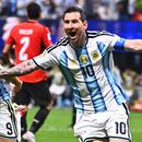 El argentino Lionel Messi celebra tras anotar en el encuentro ante Egipto en los octavos de final de la Copa Mundial el martes 7 de julio del 2026. (AP Foto)